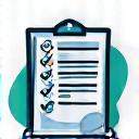 체크리스트와 돋보기 아이콘